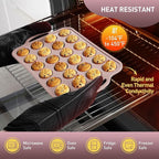 24 Cups Silicone Muffin Pan with Metal Reinforced Frame Cupcake Tray Egg Mold for Kitchen 2025 First Apartment Essentials New Home Must Haves Things House Warming Decor Housewarming Hostess Host Gifts