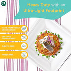 ECO SOUL Compostable Paper Plates 6 Inch (400 Count) Heavy Duty Disposable Dessert Plates, Eco-Friendly Sugarcane Bagasse Small Plates For Appetizer- White