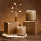 LAFCO New York Fall Classic Candle, Pumpkin Seed & Sandalwood - 6.5 oz - 50-Hour Burn Time - Reusable, Hand Blown Glass Vessel - Made in The USA