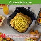 360 Pcs 8” Square Unbleached Heavy Duty Air Fryer Paper Liners Disposable, Non-Stick & Non-Leak Parchment Paper Liners for Airfryer Basket, Deep Fryer Parts & Accessories