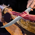 Carving Knife，11.6 Inch Brisket Slicing Knife, Japanese High Carbon Steel Butcher Knives with VG10 Steel Core & G10 Handle, Full Tang Ultra Sharp Meat Cleaver for BBQ, Turkey, Roast, Brisket