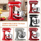Mixer Mat Slider for KitchenAid 5-8 Qt Tilt Head Stand Mixer - Bamboo Kitchen Appliance Sliding Tray Mixer Mover Slider Board Compatible with Kitchen aid 5-8 Qt Stand Mixer, KitchenAid Artisan