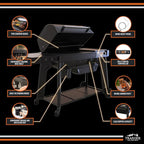 Traeger Grills Woodridge Pro Electric Wood Pellet Grill and Smoker, 970 Sq. In., Outdoor Pellet Smoker Grill with Digital Sensor and Side Shelf, Wi-FIRE Technology, Super Smoke Mode, TFB97JLH