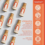 SideDish Chipotle Ranch Dressing (Pack of 3) - Seed Oil, Dairy & Gluten Free Salad Dressing w/Avocado Oil - Refined Sugar Free, Low Sodium Healthy Ranch Sauce - Paleo Dressing for Sauces, Dips & More