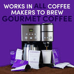 Sarasota Coffee Ground Packets | Gourmet Dark French Roast Ground Coffee Packs | Cubano European | Low Acid Mold Free Singles Individual Pouches for 12 Cup Coffee Maker | 2 Ounce Bags, 12 Count