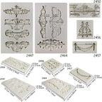 Crown Baroque Style Ornament Silicone Molds 5-count Art Decor Filigree Scrollworks