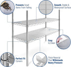Sterling Shelf Liners Wire Rack Covers: Plastic Shelf Liner Cover for Wire Shelving: Cover Mats for Shelves in Pantry, Closet, and More: 18x48 Inch: Graphite, Set of 4