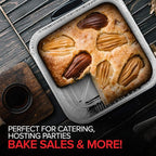 8x8 Foil Pans (50 Pack) 8 Inch Square Aluminum Pans - Foil Pans - Disposable Food Containers Great for Baking Cake, Cooking, Heating, Storing, Prepping Food