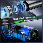 Vacuum Sealer, Portable handheld Vacuum Sealer + 30 Reusable Vacuum Bags, Portable Food Sealer, With LED pressure display, 2-Speed Pressure Control (60/80 Kpa)
