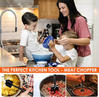 6Pcs Meat Masher, Nylon Nonstick Ground Beef Chopper with 5 Curved Blades & Ergonomic Non-Slip Handle, Heat-Resistant Potato Masher for Kitchen