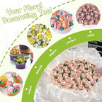 Suuker 27 Pieces Russian Piping Tips Set, Cake Decorating Tips Baking Supplies for Cupcake Cookies Birthday Party (12 Icing Tips 10 Pastry Baking Bags 2 Leaf Piping Tips 2 Couplers 1 Silicone Bag)