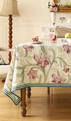 patdrea Designer French Green Small Tablecloth for Square Table,Elegant Violets Pattern Tablecloths,Table Cover Cloth Fall Decor for Kitchen Dining Christmas,Thanksgiving,55"x55"-Tara a