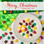 JOERSH Christmas Chocolate Silicone Molds, 2PCS Mini Christmas Tree and Gingerbread Man Shaped Candy Mold Non Stick for Fondant, Gummy, Jello, Dessert Cake Decorating