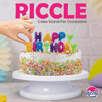 Riccle 88 pcs Cake Decorating Kit with Blue Cake Turntable - Includes 50 Disposable + 2 Reusable Piping Bags and Tips Set, 24 Icing Piping Tips, 2 Spatulas, 3 Icing Comb Scraper (Blue)