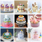 237 Pcs Cake Decorating Kit with Aluminium Alloy Rotating Cake Turntable,Cake Leveler,24 Numbered Icing Tips,2 Coupler,2 Spatulas,3 Comb Scrapers,100 Disposable Pastry Bags