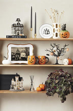 Lenox Haunted Halloween Covered Candy Jar, Porcelain Jar with Lid, 26oz Storage, Black Cat on Pumpkin, Jar for Sweets, Pumpkin Decor, Halloween Kitchen Decor, Halloween Cookie Jar, 5x7.25 inches