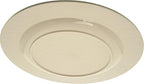 Carlisle FoodService Products Grove Reusable Plastic Plate Dinner Plate with Wide Rim for Home and Restaurant, Melamine, 11 Inches, Smoke, (Pack of 12)