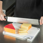 San Jamar Saf-T-Grip Plastic Cutting Board with Safety Hook, 9" x 12" x 0.375", White