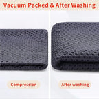 Homaxy 100% Cotton Waffle Weave Kitchen Dish Towels, Ultra Soft Absorbent Quick Drying Cleaning Towel, 13 x 28 Inches, 18-Pack, Dark Grey
