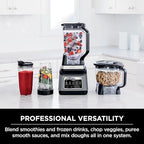 Ninja BN801 Professional Plus Kitchen System, 1400 WP, 5 Functions for Smoothies, Chopping, Dough & More with Auto IQ, 72-oz.* Blender Pitcher, 64-oz. Processor Bowl, (2) 24-oz. To-Go Cups, Grey