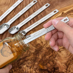Hudson Essentials Stainless Steel Measuring Spoons Set for Dry or Liquid - Fits in Spice Jars - Set of 7