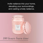 Voluspa Rose Otto, Large Candle Jar, 18 Ounce, 100 Hour Burn Time, Coconut Wax for Clean Burning, Handcrafted in The USA