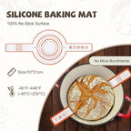 Sourdough Starter Kit, 26PCS Sourdough Bread Baking Supplies, Including a Sourdough Starter Jar (34OZ), Silicone Banneton Bread Proofing Basket Set of 2 (Silver cover, Large glass mouth)