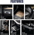 Z GRILLS 7052B Wood Pellet Grill and Smoker with WIFI Smart Home Technology, PID Controller, 709 sq. in, Black