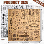 600 Pcs 12 x 12 Inch Deli Wax Paper Sheets Grease Resistant Tray Basket Liners Newsprint Paper Water and Grease Proof Sandwich Wrapping Square Hot Dog Wrappers for Food Baking (Brown,White)