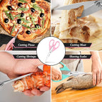 iBayam Kitchen Scissors - All Purpose Heavy Duty Meat Scissors, Poultry Shears, Dishwasher Safe, Stainless Steel, 2-Pack, Pastel Pink, Mint Blue