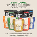 Bizzy Organic Cold Brew Coffee | Espresso Blend | Coarse Ground Coffee | Medium-Dark Roast | Micro Sifted | Specialty Grade | 100% Arabica | Brew Bags | 4 Count | Makes 14 Cups