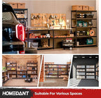 HOMEDANT 5 Tier Laminated Boltless Heavy Duty Garage Storage Adjustable Wide Size Metal Shelving Unit Utility Rack Shelves Organization Multipurpose Shelf Shed Warehouse 47.7"W x 18.2"D x 71.3"H 3Pack