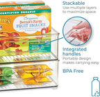 iDesign Stackable Pantry Bins with Handles, 4 Small and 4 Medium Bins, 8 Pack, Clear, Made in USA