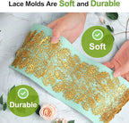 GROWTAIL Lace Molds Silicone,Cake Fondant Embossing Mat,Lace Molds for Cake Decorating Edible Lace