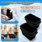 Tioncy 8 Pcs Extra Large Ice Block Molds 8 lb Reusable Ice Molds Giant Silicone Ice Tray for Ice Baths Coolers Plunge Accessories, Black