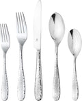 Hammered Silverware Set | Premium 18/10 Stainless Steel Flatware Service for 4 | Heavy-Duty & Dishwasher Safe | Built to Last (20-Piece, Fidenza Hammered)