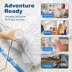 HOUSE DAY 10 Small Vacuum Seal Bags For Clothing Travel, 80% Space Saving Travel Vacuum Bags with Electric Pump, Vacuum Storage Bags For Clothes, Bedding, Moving, Camping, Toys, Storage & Organization