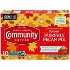Community Coffee Spiced Pumpkin Pecan Pie Flavored Keurig Coffee Pods, 60 Count, Limited Edition, Medium Roast, 10 count (Pack of 6)