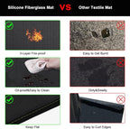 80x48 Inch Large Under Grill Mat for Outdoor Grill Deck Patio Protector, Silicone Fireproof Waterproof Oil-proof BBQ Floor Matt Pad