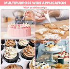6 Pcs 24 Inch Pastry Bag Cotton with Plastic Coating Reusable Pastry Piping Bags Canvas Cake Decorating Bags Pastry Icing Bag Decorating Bags for Frosting Decorating Cupcakes Cakes Cookies