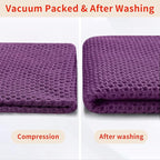 Homaxy 100% Cotton Waffle Weave Kitchen Dish Towels, Ultra Soft Absorbent Quick Drying Cleaning Towel, 13 x 28 Inches, 6-Pack, Purple