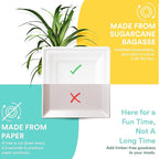 ECO SOUL Compostable Paper Plates 6 Inch (200 Count) Heavy Duty Disposable Dessert Plates, Eco-Friendly Sugarcane Bagasse Small Plates For Appetizer- White