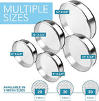 Stainless Steel Flour Sifter Fine Mesh Round Flour Sieve for Baking 14" Diameter x 2.88" High; 20 Mesh (Hole Size 0.85mm)