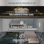 Bentgo MicroSteel Heat & Eat Container – Microwave-Safe, Leak-Proof, Easy-to-Clean, Lightweight Stainless Steel Reusable Food Storage with Airtight Silicone Lid (Lunch Size; 3-Cup Capacity; Dusk)