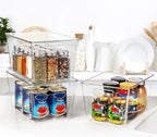 Vtopmart 10 Pack Clear Stackable Storage Bins with Lids, Large Plastic Containers with Handle for Pantry Organizer and Storage,Perfect for Kitchen,Fridge,Cabinet, Closet,Bathroom Organization