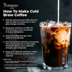 Lifeboost Dark Cold Brew Coffee - Single Origin Non-GMO USDA Organic Low Acid Coarse Ground Coffee for Cold Brew - 3rd Party Tested For Mycotoxins & Pesticides - 12 Ounces