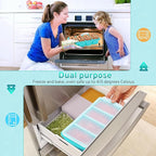 Silicone Freezer Tray with Lid - 1 Cup Silicone Food Freezer Tray - Large Ice Cube Freezer Molds - Soup, Sauce, leftovers, Homemade Meal Prep Freezing Kitchen Storage Containers - Aqua - 2-Pack
