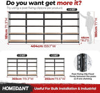 HOMEDANT 5-Tier Laminated Boltless Heavy Duty Metal Shelving Unit Adjustable Garage Storage Utility Rack Shelves Organization Multipurpose Shelf Warehouse Industrial 39.8" W x 18.2" D x 71.3" H 4Pack