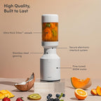 The Beast Mini Blender | Mini Countertop Kitchen Blender | Blend Smoothies and Shakes, Dressings, Sauces, Dips | Straw Cap and Straws Included | 600W (Cloud White)