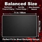 Under Grill Mat for Outdoor Grill – 71 x 40 Inch Fireproof Deck Protector, Heat Resistant & Waterproof BBQ Mat, Ideal Gift for Dad, Great for Gas, Charcoal Grill, Smoker, Fire Pit